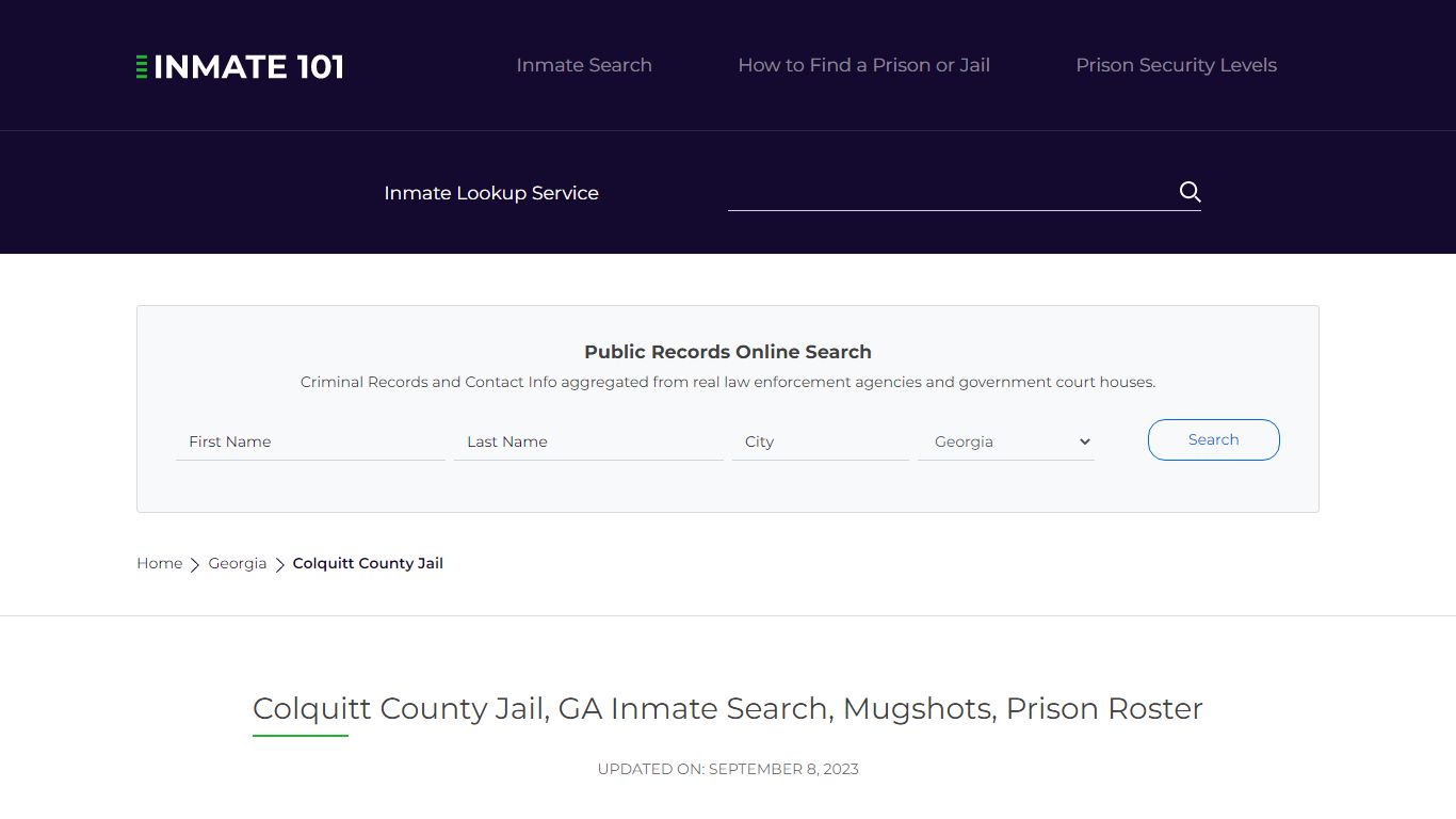 Colquitt County Jail, GA Inmate Search, Mugshots, Prison Roster